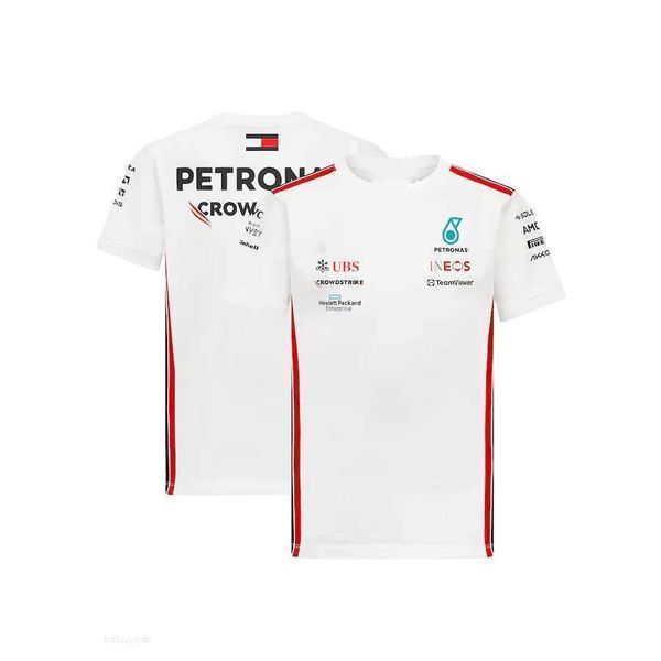 T-shirts pour hommes T-shirt de pilote de l'équipe F1 2024 - Blanc Vêtements de haute qualité. Hauts respirants à manches courtes pour Sports de plein air, expédition rapide