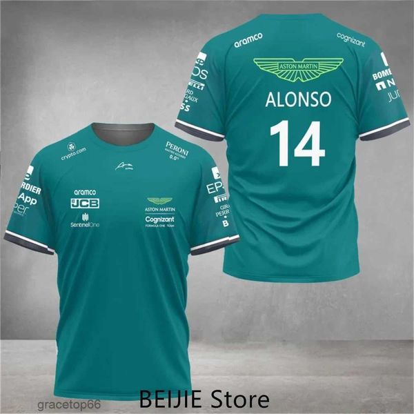 Camisetas de hombre F1 Aston Martin Racing Team Camisetas para niños Piloto de carreras español Ropa para niños 3d Grandes descuentos Niños V5xm