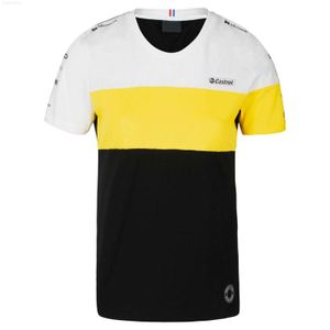 T-shirts pour hommes F1 Car Fan Racing Team Jaune Séchage rapide Respirant autour du cou T-shirt à manches courtes Formule 1 Équipement sportif