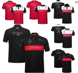Heren T-shirts F1 Formule 1 revers T-shirt Zomer Team Polo Uniform Same Custom Dccz