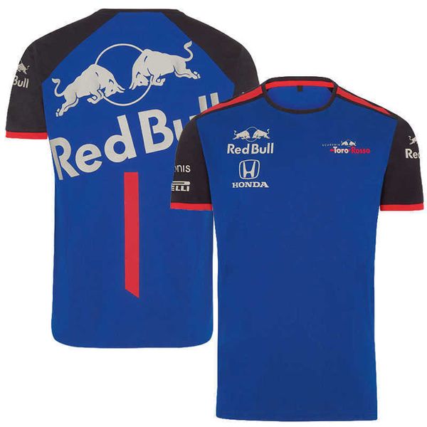 T-shirts pour hommes F1 Formula One T-shirt à manches courtes Champion Style Blue Red Dot Clothing