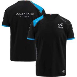Mannen T-Shirts F1 Nieuwe TShirt Sport Korte Mouw Hoge Kwaliteit Cloing Alpine F1 Team 2023 TShirt Bla Outdoor Sport Breaable Top Z0328