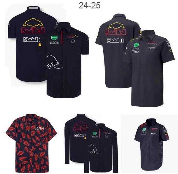 Camisetas para hombres F1 Racing Camisa de manga larga Camisa de cuerpo de manga corta de verano Mismo estilo personalizado