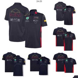 Camisetas para hombres F1 Racing Modelo Ropa Tide Brand Team Perez Cardigan Camisa Poliéster Traje de motociclismo de secado rápido con el SA Drop Entregar DHPU8