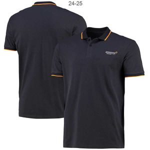 T-shirts pour hommes Uniformes de course F1 Nouveaux uniformes de course à revers Été Plus Taille Vêtements de fan personnalisés Polos respirants décontractés