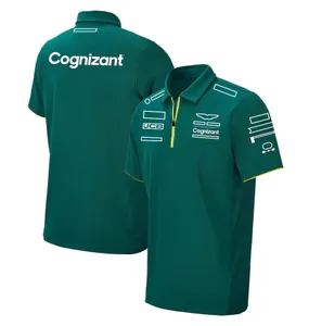 T-shirts masculins F1 T-shirt Formule 1 Team Green Racing Driver T-shirts Polo Summer Casual Offise Tops Tops Jersey Mens Sport Courte à manches Zkxw