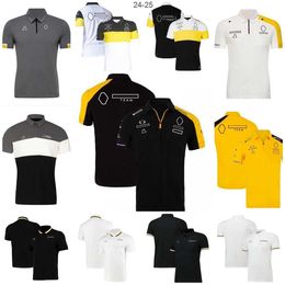 T-shirts pour hommes T-shirts de pilote de l'équipe F1 T-shirts pour hommes et femmes Polos à manches courtes Formula One Vêtements de course à revers Plus Personnalisation de la taille