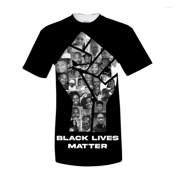 Factory de chemises pour hommes en stock Black Lives Matter Wholesale Top Top Men T-shirt