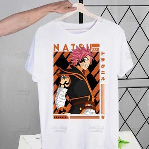 T-shirts masculins Fairy Tail Guild Mens T-shirts drôle Hip Hop Summer Femmes Men Tshirts Ulzzang Harajuku dessin animé Natsu Zodiac T-shirt Shirt T240425