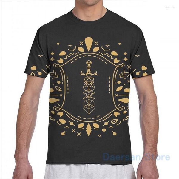 Camisetas para hombre Fantasy Dice Set Sword Tabletop RPG Camiseta para hombre Mujer All Over Print Fashion Girl Shirt Boy Tops Camisetas Camisetas de manga corta