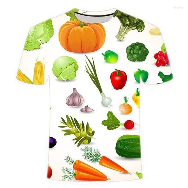 T-shirts pour hommes Mode 3D T-shirt imprimé végétal d'été Casual Top de sport T-shirts pour femmes uniques à la mode enfants manches courtes