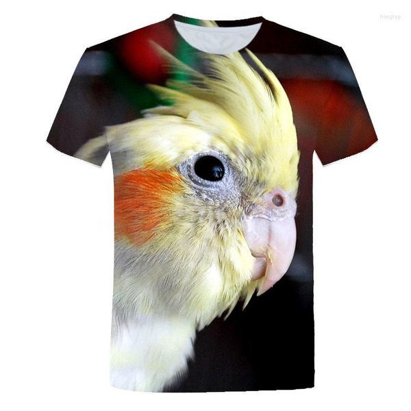 Hommes t-shirts mode Animal chemise hommes o-cou 3d T-shirt imprimer coloré perroquet sport mâle été à manches courtes hauts t-shirts 2022
