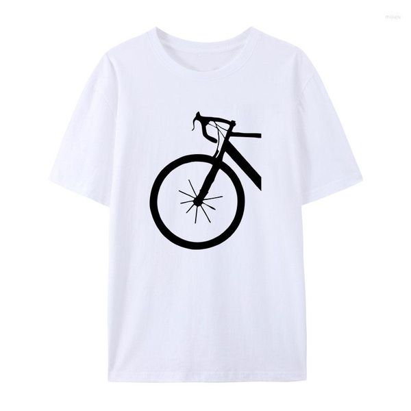 Camisetas para hombre, diseño de bicicleta a la moda, camiseta con estampado en blanco y negro, camisetas informales de Humor para hombre y mujer, Camisetas geniales creativas y cómodas novedosas