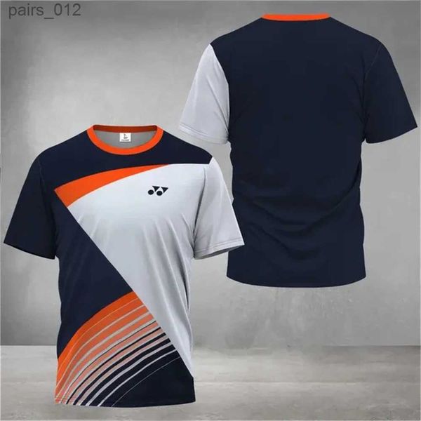 Camisetas para hombres Boutique de moda deportes casual de tamaño suelto para hombres bádminton deportes que corren 3 colores de imprenta 3D Sports Mangas cortas YQ240415