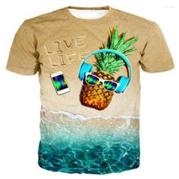 T-shirts pour hommes mode Couple unisexe océan plage galaxie drôle impression 3D été décontracté Harajuku rue chemise T-Shirts T-shirts hauts