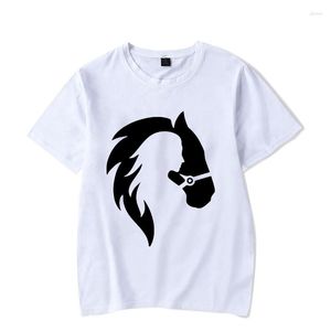 Camisetas para hombre, camisetas con estampado de caballos de diseño a la moda, camisetas holgadas informales de verano de manga corta de algodón personalizadas 2023 para exteriores