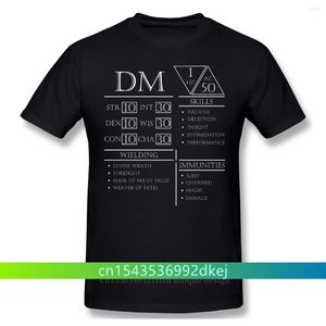 Heren t shirts mode dm statistieken - karakterblad kleding ontwerp kerker master avontuurspellen katoen camiseta heren t -shirt
