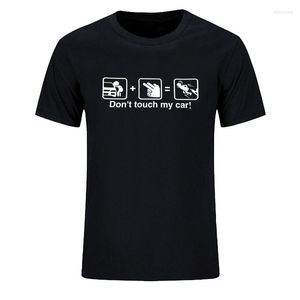 T-shirts pour hommes mode ne touchez pas ma voiture T-shirt hommes été T-shirts drôles coton à manches courtes cadeau T-shirt vêtements