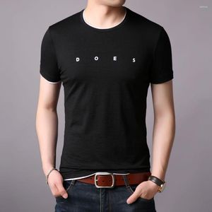 Camisetas para hombre, camiseta de moda con diseño de letras en inglés Sense, camiseta de manga corta de ambiente Simple de verano, ropa para hombre, ropa informal clásica