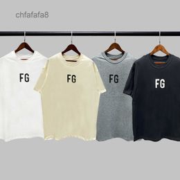 T-shirts pour hommes Fashion Ess Designer Ouyang Nana's Same Feel of God FG Rich Short Sleeve Saison 6 Main Line Couple Fog High Street T-shirt Hommes MEVM ZY7F ZZ83