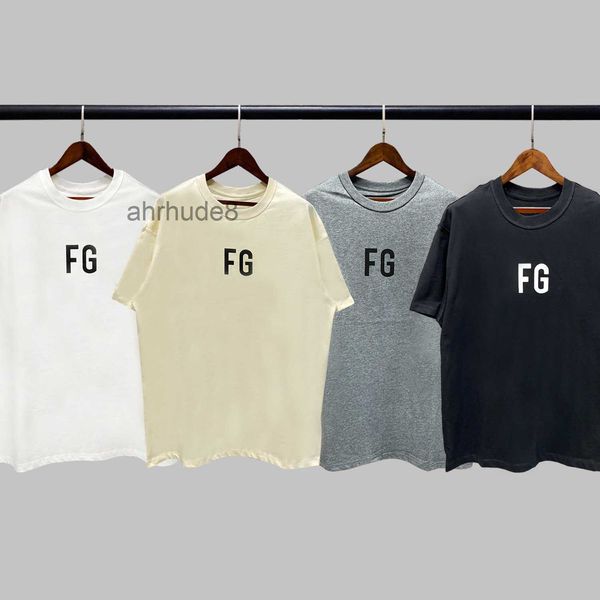 Camisetas para hombres Fashion Ess Designer Ouyang Nana's Same Feel of God Fg Rich Manga corta Temporada 6 Línea principal Pareja Niebla High Street Camiseta Hombres L8UM