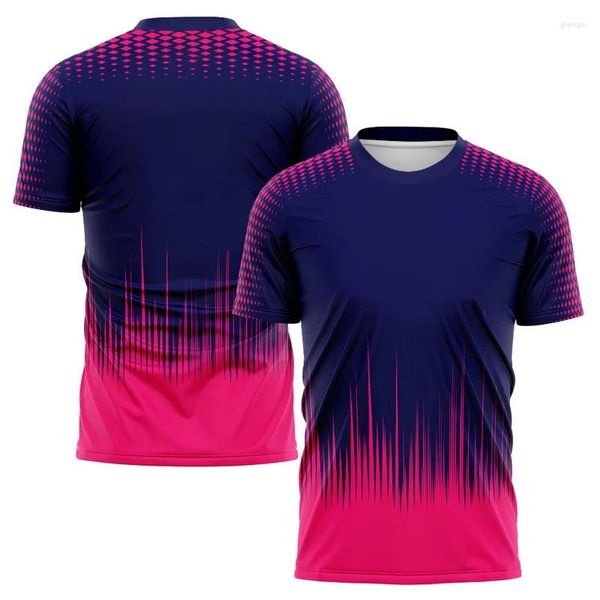 Camisetas para hombre Moda gradiente Harajuku Camisa Bádminton Tenis de mesa Ropa de entrenamiento Verano Secado rápido Manga corta Casual Deportes Top