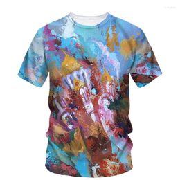 Heren t shirts mode mannen bohemian graffiti kunst grafische zomer casual hiphop harajuku persoonlijkheid gedrukt short mouw tees tops