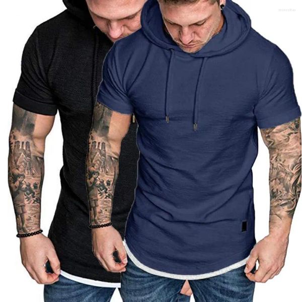 Camisetas para hombres Camisa de hombre de moda Diseño delgado Jersey con capucha Hombre Casual Deportes Sudor-Absorber