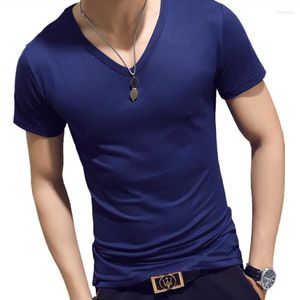 T-shirts pour hommes Mode Hommes Printemps Été Col en V T-shirt à manches courtes M-4XL Sports Homme Casual Vêtements Tops Tees Boy Student Gift