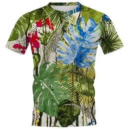 T-shirts pour hommes Mode Hommes T-shirt Hawaii Polynésie Feuille Art Imprimé T-shirts Casual Manches Courtes Tops Vêtements DropMen's