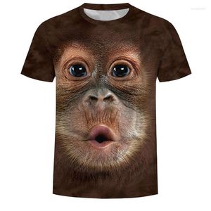 Mannen T-shirts Mode Aap Orang-oetan 3D Print Tops Korte Mouw Casual Zomer Shirt Mannelijke Grappige Kleding Oversized