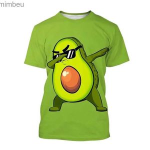 Heren T-shirts Mode Nieuwe Grappige Cartoon Avocado Grafische T-shirts Voor Mannen Casual Hip Hop Harajuku Streetwear Oversized Gedrukt ronde Hals TeesL240110