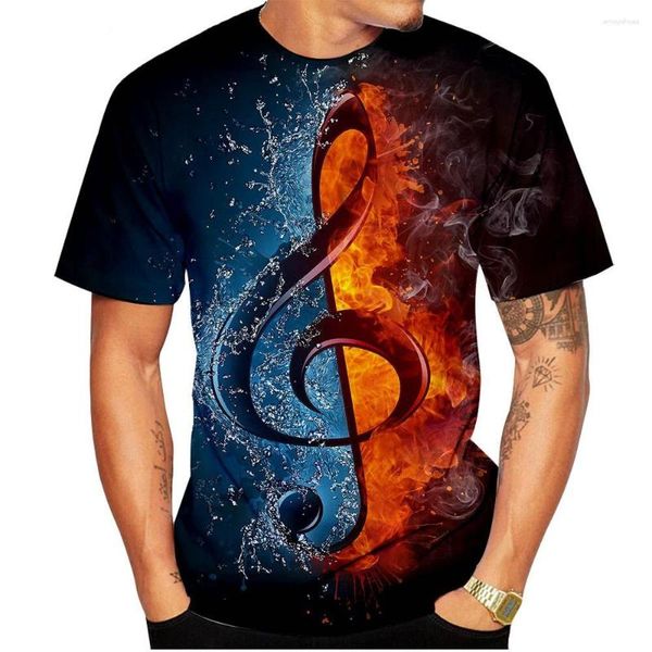 Camisetas para hombre, moda, Piano, nota Musical, Camisa estampada, sudaderas 3D para hombres y mujeres, Jersey divertido, ropa deportiva, camiseta de Hip Hop