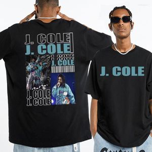 T-shirts pour hommes Mode Rappeur J Cole Crooked Smile T-shirt d'été Harajuku Vintage Noir T-shirt à manches courtes Streetwear Chemise surdimensionnée Hommes
