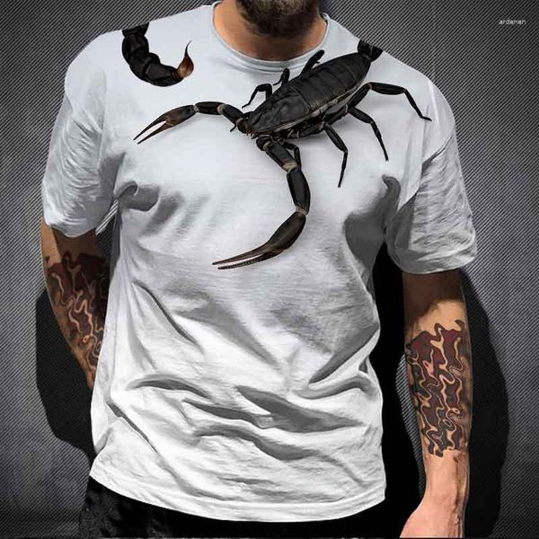 Magliette da uomo Fashion Scorpion 3D Print Shirt Uomo T-shirt oversize Casual Streetwear Hip-Hop Tops Tees Abbigliamento manica corta 6XL