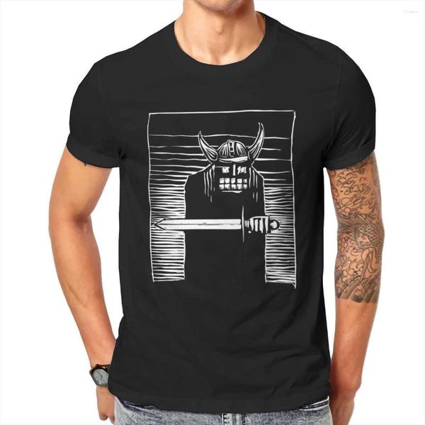 T-shirts pour hommes Chemise de mode Hommes Designer Viking avec épée T-shirt Coton Surdimensionné Rond Nevk Vêtements Top