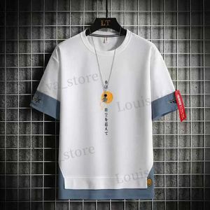 T-shirts masculins mode Slves courts mode o cou Hip Hop Strtwear Black White T-shirt Mens 2024 Vêtements d'été Top Tshirt T240419
