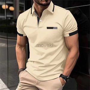 T-shirts voor heren mode Solid Color Polo Shirt For Men Summer Hot Sale Rapel Rapel Korte Mouw Blouse Casual eenvoud Stijl Draag los T-shirt 2443