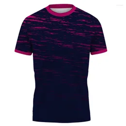 T-shirts pour hommes Mode Sports Badminton Hommes T-shirts Casual 3D Imprimer Harajuku Personnalité Tennis de table Ronde Femmes Cou Top à manches courtes