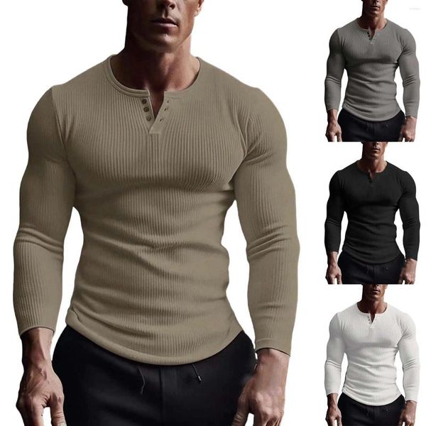 Camisetas para hombres Moda Primavera y otoño Casual Largo para hombre con cuello en V Camisa de algodón Hombres Gráfico Tortuga Top Pack para