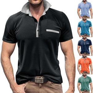 T-shirts pour hommes Mode Printemps et été Casual Boutons à manches courtes Boutons Revers Hommes Chemise Pack Grand Homme En vrac pour