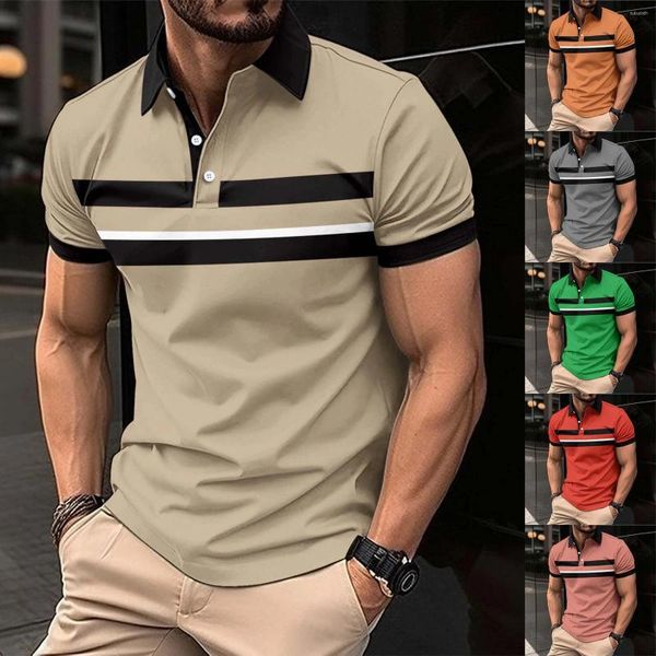 Camisetas para hombres Moda Primavera y verano Casual Manga corta para hombre Tamaños altos Camiseta de cuello alto para hombres Paquete con cuello en V