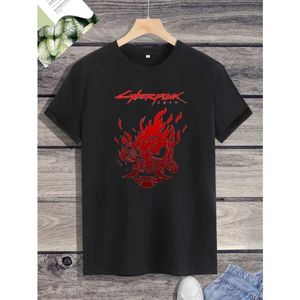 T-shirts masculins mode Strtwear classique intage samurai style rétro japonais jeu 2077 jeu t-shirt harajuku short slve o cou cool t240425