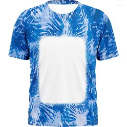 Camisetas para hombre, camisetas de poliéster en blanco con sublimación a la moda, camisetas Unisex de verano con cuello redondo para hombre y mujer, camisetas para personalizar Po o Logo impreso