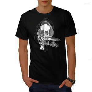 Heren t shirts mode zomer heren ronde nek tee casual katoen korte mevewellcoda muziek hoofdtelefoon schedel t-shirt dj grafisch ontwerp pri