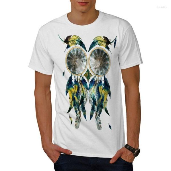 Hommes T-shirts Mode Été Hommes Col Rond Tee Casual Coton À Manches CourtesWellcoda Lovely Dream Catcher T-shirt Conception Graphique Imprimé