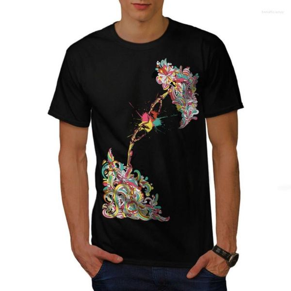 Camisetas para hombre Moda de verano para hombre Camiseta con cuello redondo Algodón informal Manga corta Wellcoda Touch Of Creation Camiseta Finger Graphic Design Prin