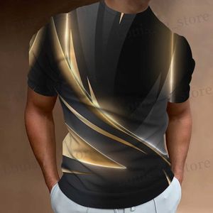 T-shirts masculins T-shirts de mode pour hommes Imprimé courts courts Slve Tops Casual Strt O-cou T-shirt T-shirt surdimensionné Men 3D Vêtements Hot T240419