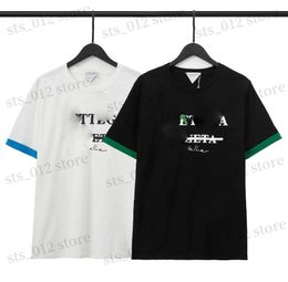 Heren T-shirts Mode T-shirts Samenvoegen Zwart Wit Ontwerp De Polo's Munt Mannen Casual Top Korte mouw T230608