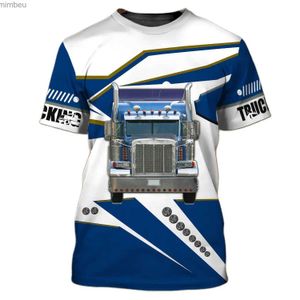 T-shirts voor heren Mode Truck 3D-print T-shirt voor heren Outdoorsportkleding Zomer Straattrend Oversized korte mouw Tops Casual O-hals TeeL240110